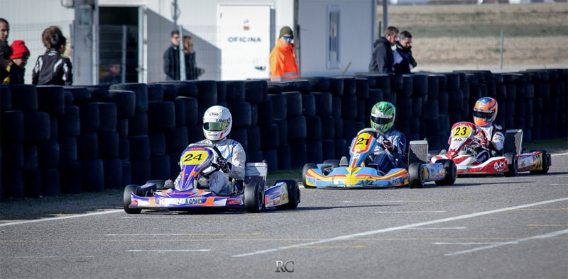 El piloto navarro Germ&aacute;n Cabrera, de la Escuder&iacute;a Kartingland, se sube al p&oacute;dium en el Campeonato Catal&aacute;n